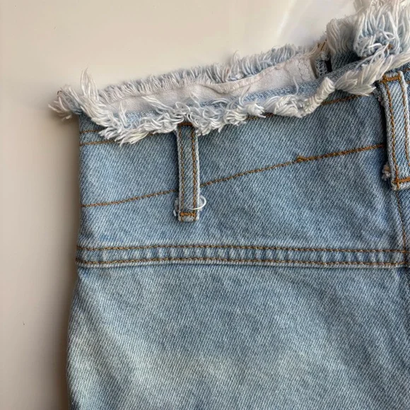 Vintage 90s California Concepts Jean Short Skirt Plaid Sz 7 Made In USA Western - Picture 13 of 13